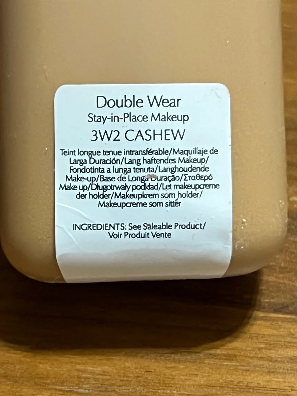 Estee Lauder Double Wear Foundation Original Formula 3W2 Cashew